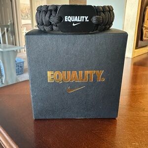 Nike Black Equality Braided Bracelet